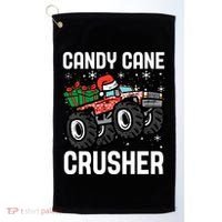 Candy Cane Crusher Christmas Monster Truck Golf Towel thumb 0