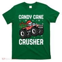 Candy Cane Crusher Christmas Monster Truck T-Shirt thumb 0