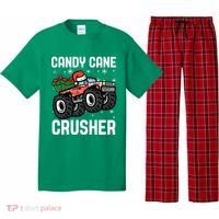 Candy Cane Crusher Christmas Monster Truck Pajama Set thumb 0
