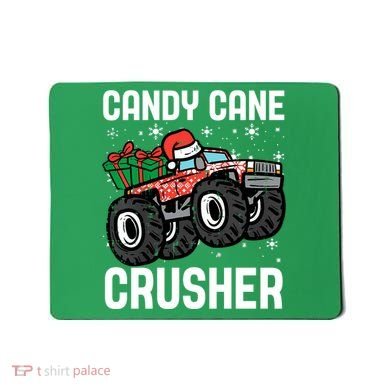 Candy Cane Crusher Christmas Monster Truck Mousepad