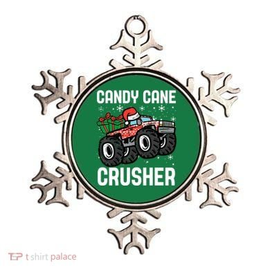 Candy Cane Crusher Christmas Monster Truck Ornament