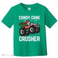 Candy Cane Crusher Christmas Monster Truck Toddler T-Shirt thumb 0