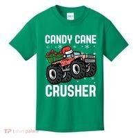 Candy Cane Crusher Christmas Monster Truck Kids T-Shirt thumb 0