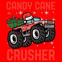 Candy Cane Crusher Christmas Monster Truck Santa Hat thumb 1