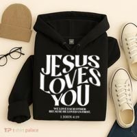 Christian Jesus Loves You Hoodie thumb 4
