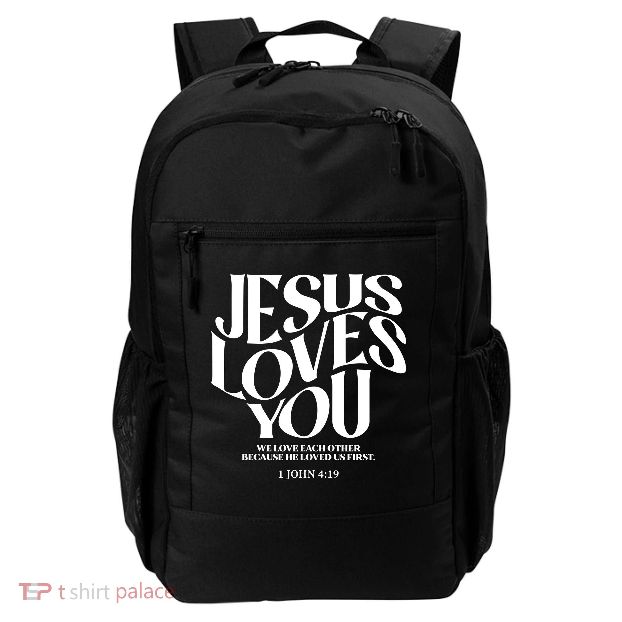 Christian Jesus Loves You Backpack