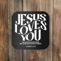Christian Jesus Loves You Coaster thumb 0