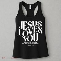 Christian Jesus Loves You Women's Tank Top thumb 3