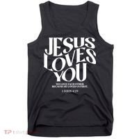 Christian Jesus Loves You Tank Top thumb 0