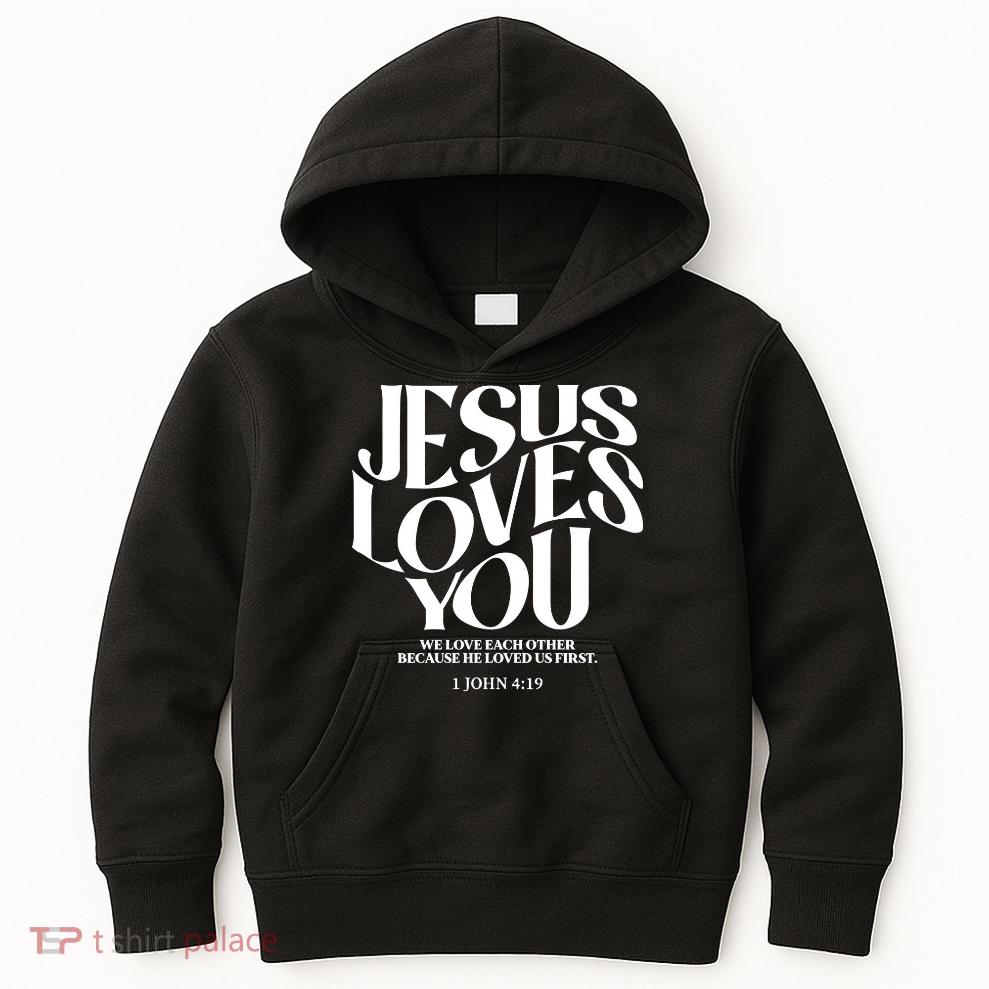 Christian Jesus Loves You Kids Hoodie