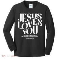 Christian Jesus Loves You Kids Long Sleeve Shirt thumb 0