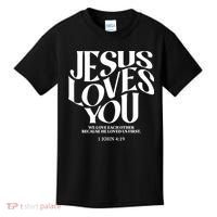 Christian Jesus Loves You Kids T-Shirt thumb 0
