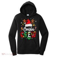 Christmas Cousin Crew Reindeer Santa Hat Lights Women's Hoodie thumb 0