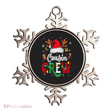 Christmas Cousin Crew Reindeer Santa Hat Lights Ornament