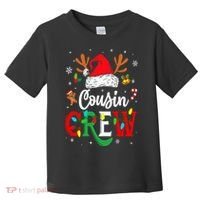 Christmas Cousin Crew Reindeer Santa Hat Lights Toddler T-Shirt thumb 0