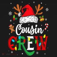 Christmas Cousin Crew Reindeer Santa Hat Lights Visor thumb 3