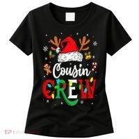 Christmas Cousin Crew Reindeer Santa Hat Lights Women's T-Shirt thumb 0