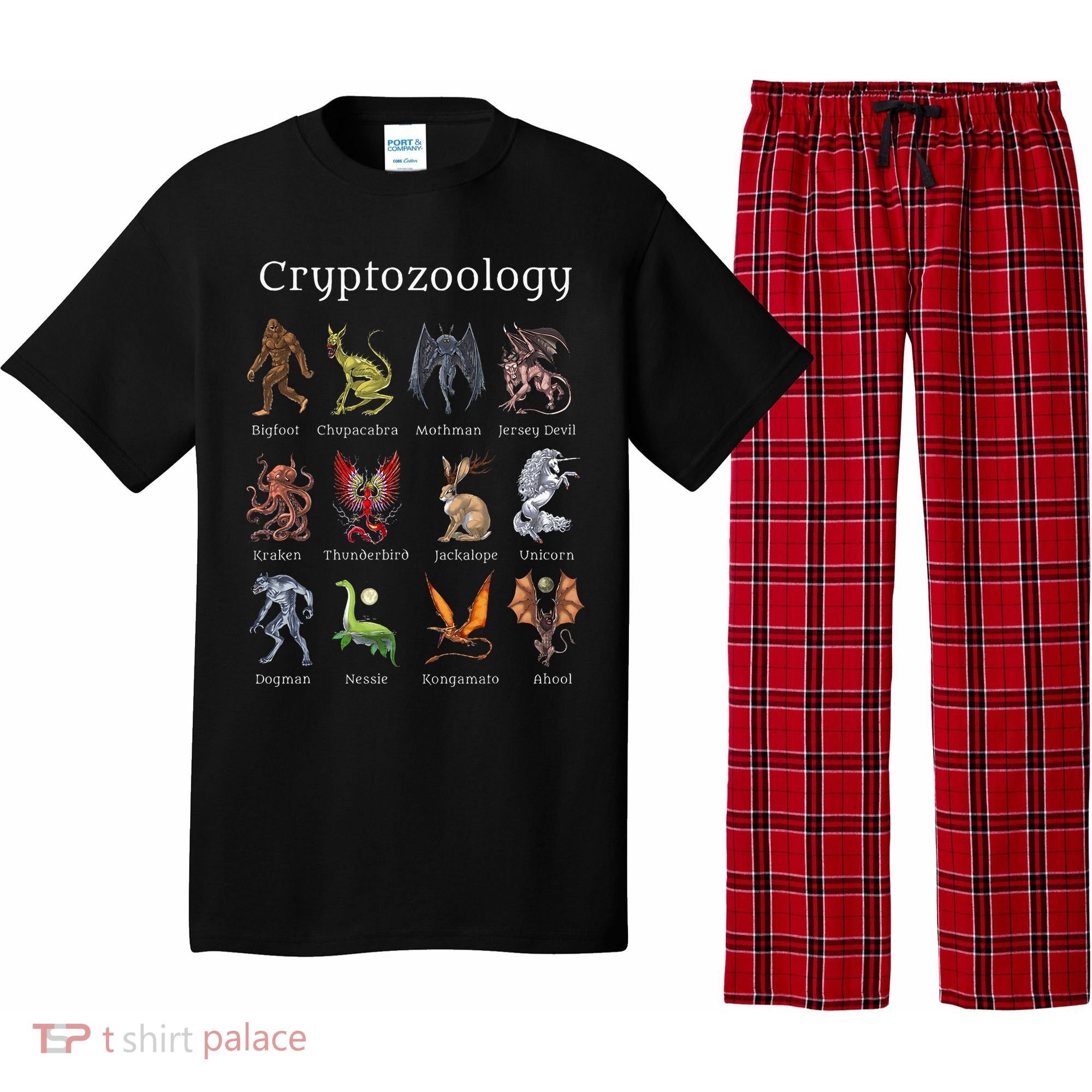 Cryptozoology Cryptid Creatures Fantasy Mythical Monsters Pajama Set