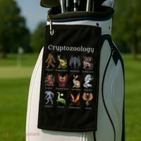 Cryptozoology Cryptid Creatures Fantasy Mythical Monsters Golf Towel thumb 2