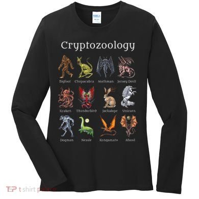 Cryptozoology Cryptid Creatures Fantasy Mythical Monsters Women's Long Sleeve Shirt