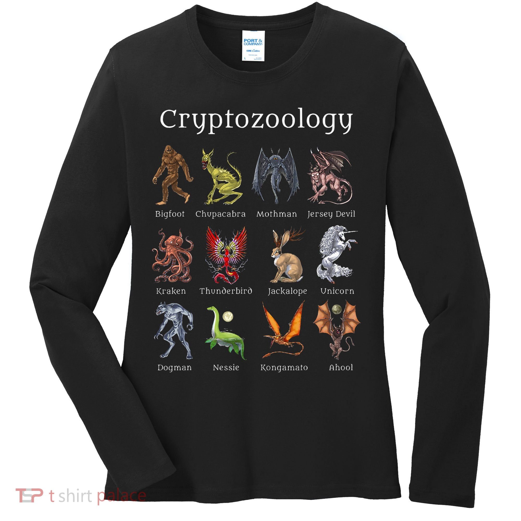 Cryptozoology Cryptid Creatures Fantasy Mythical Monsters Women's Long Sleeve Shirt