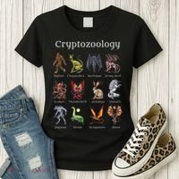 Cryptozoology Cryptid Creatures Fantasy Mythical Monsters Women's T-Shirt thumb 3