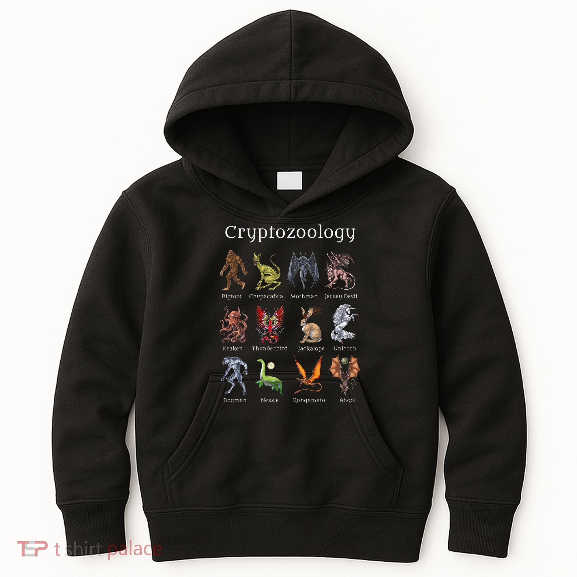 Cryptozoology Cryptid Creatures Fantasy Mythical Monsters Kids Hoodie