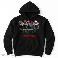 Cute Christmas Cows Herd It Was Christmas Funny Cow Shirt Hoodie thumb 0