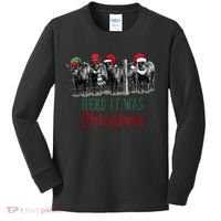 Cute Christmas Cows Herd It Was Christmas Funny Cow Shirt Kids Long Sleeve Shirt thumb 0