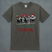 Cute Christmas Cows Herd It Was Christmas Funny Cow Shirt T-Shirt thumb 4