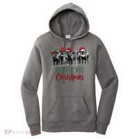 Cute Christmas Cows Herd It Was Christmas Funny Cow Shirt Women's Hoodie thumb 0