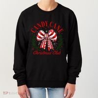 Candy Cane Christmas Club Merry Christmas Women's Sweatshirt thumb 0