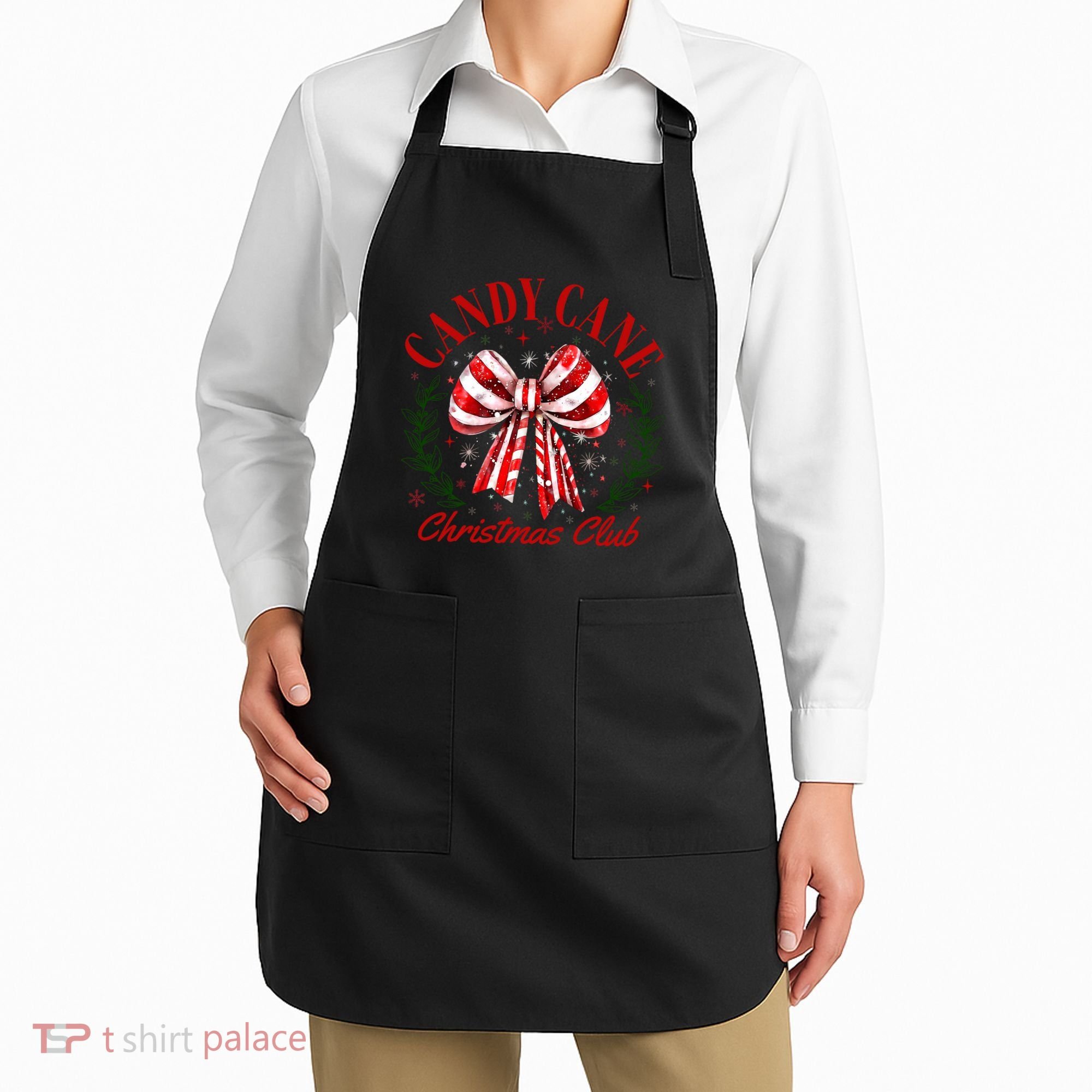 Candy Cane Christmas Club Merry Christmas Apron