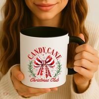 Candy Cane Christmas Club Merry Christmas Coffee Mug thumb 3