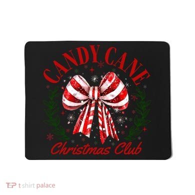 Candy Cane Christmas Club Merry Christmas Mousepad