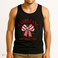 Candy Cane Christmas Club Merry Christmas Tank Top thumb 3