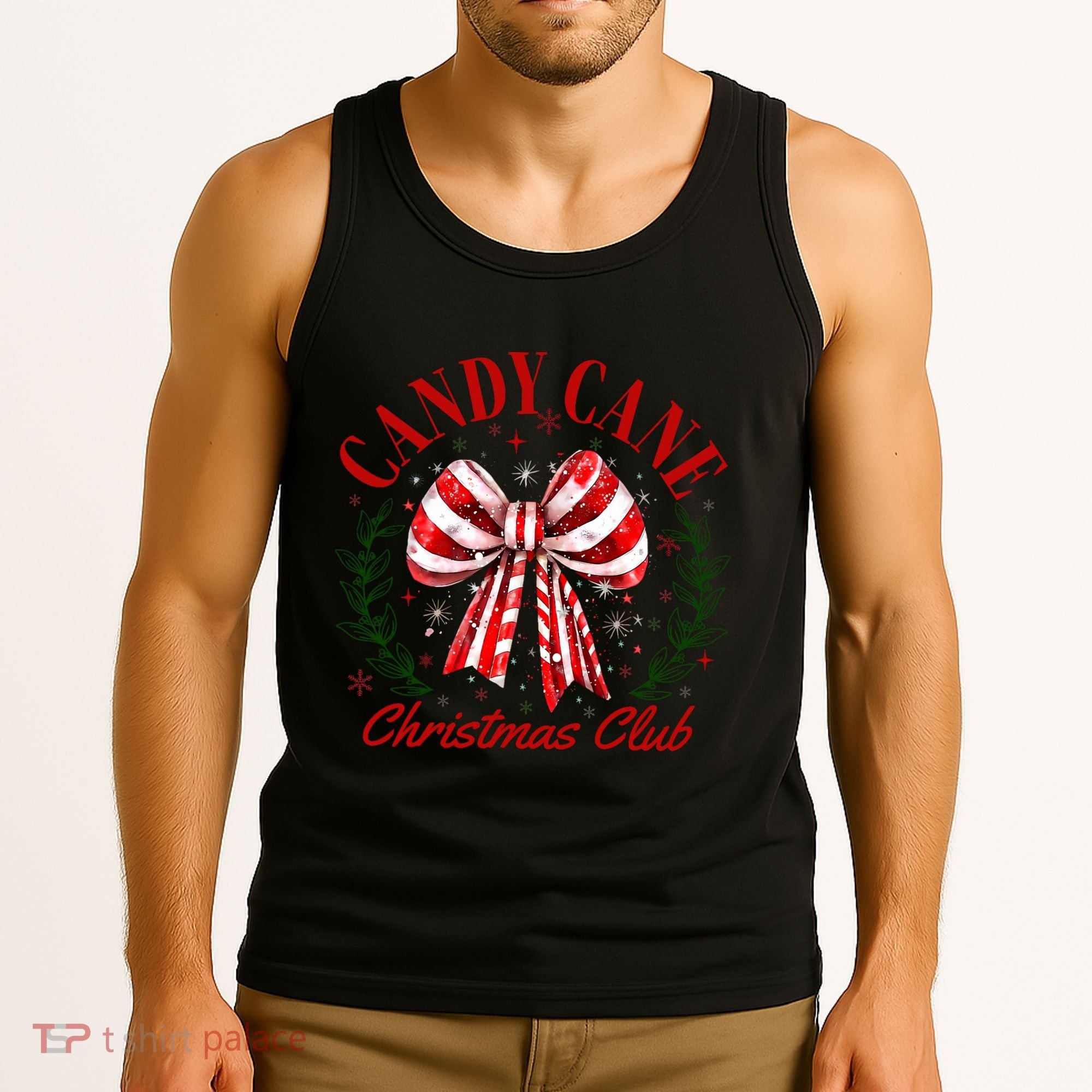 Candy Cane Christmas Club Merry Christmas Tank Top