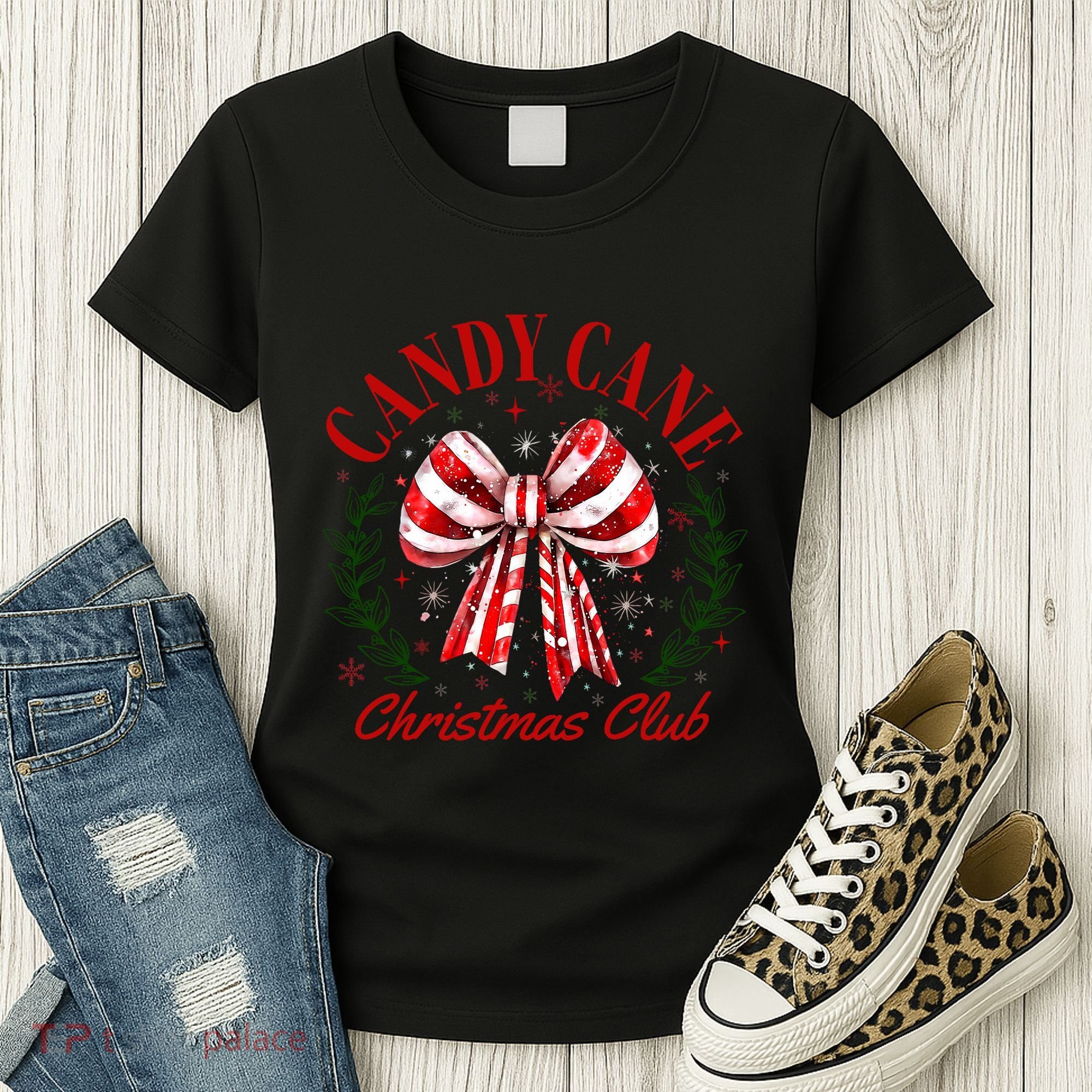 Candy Cane Christmas Club Merry Christmas Women's T-Shirt