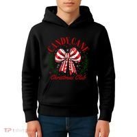 Candy Cane Christmas Club Merry Christmas Kids Hoodie thumb 4