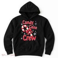 Candy Cane Crew Merry Christmas Xmas Santa Pajamas Holiday Hoodie thumb 0