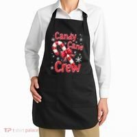 Candy Cane Crew Merry Christmas Xmas Santa Pajamas Holiday Apron thumb 2