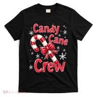Candy Cane Crew Merry Christmas Xmas Santa Pajamas Holiday T-Shirt thumb 0