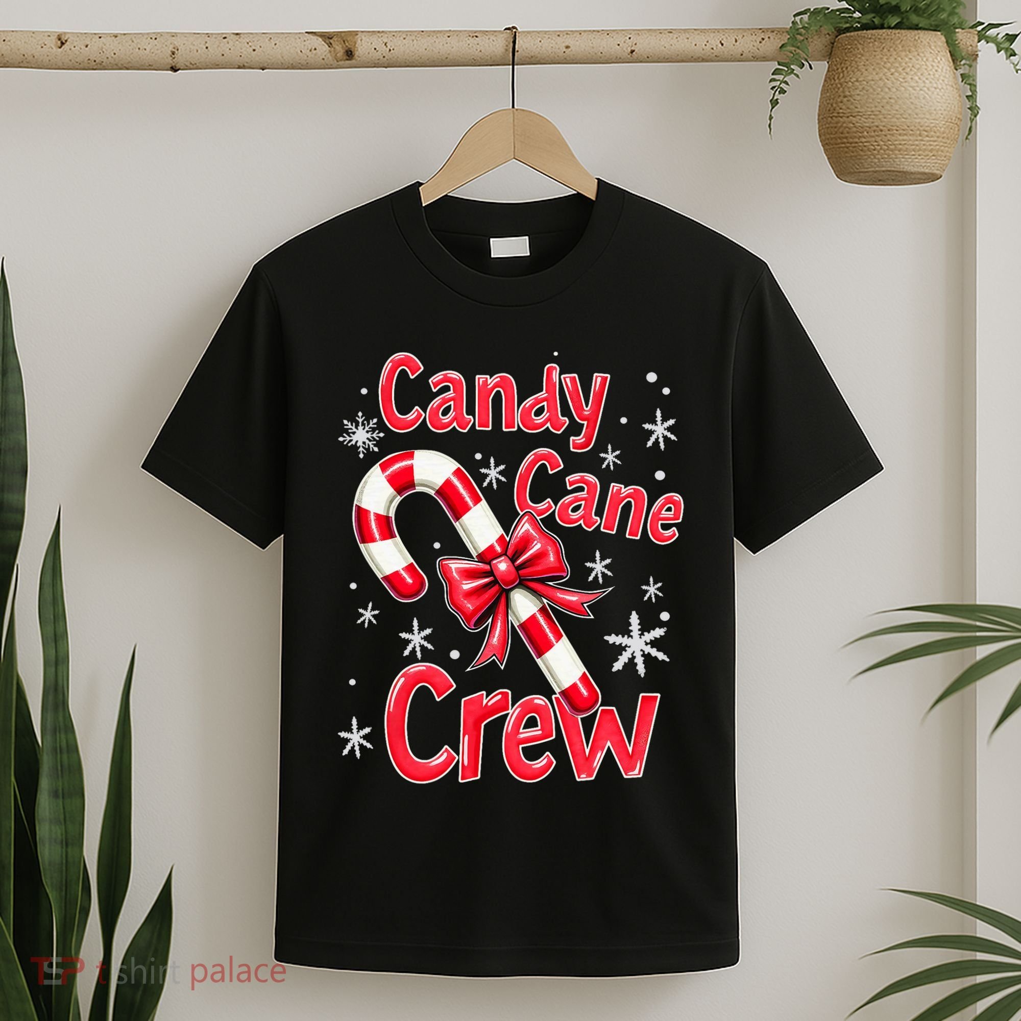 Candy Cane Crew Merry Christmas Xmas Santa Pajamas Holiday T-Shirt
