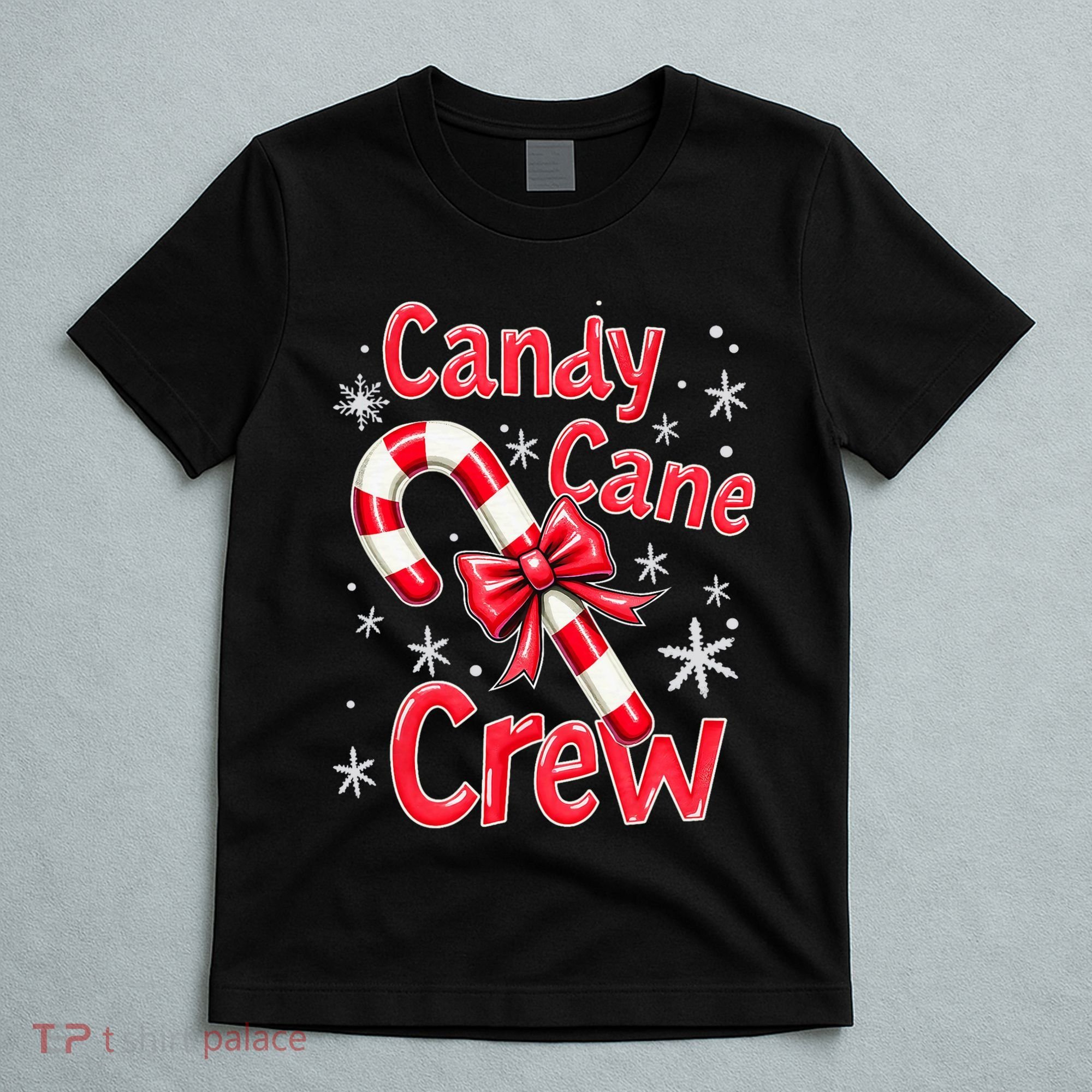 Candy Cane Crew Merry Christmas Xmas Santa Pajamas Holiday T-Shirt