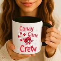 Candy Cane Crew Merry Christmas Xmas Santa Pajamas Holiday Coffee Mug thumb 3