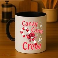 Candy Cane Crew Merry Christmas Xmas Santa Pajamas Holiday Coffee Mug thumb 4