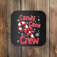 Candy Cane Crew Merry Christmas Xmas Santa Pajamas Holiday Coaster thumb 0