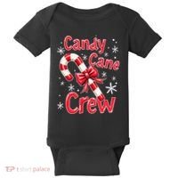 Candy Cane Crew Merry Christmas Xmas Santa Pajamas Holiday Baby Bodysuit thumb 0