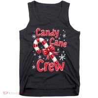 Candy Cane Crew Merry Christmas Xmas Santa Pajamas Holiday Tank Top thumb 0