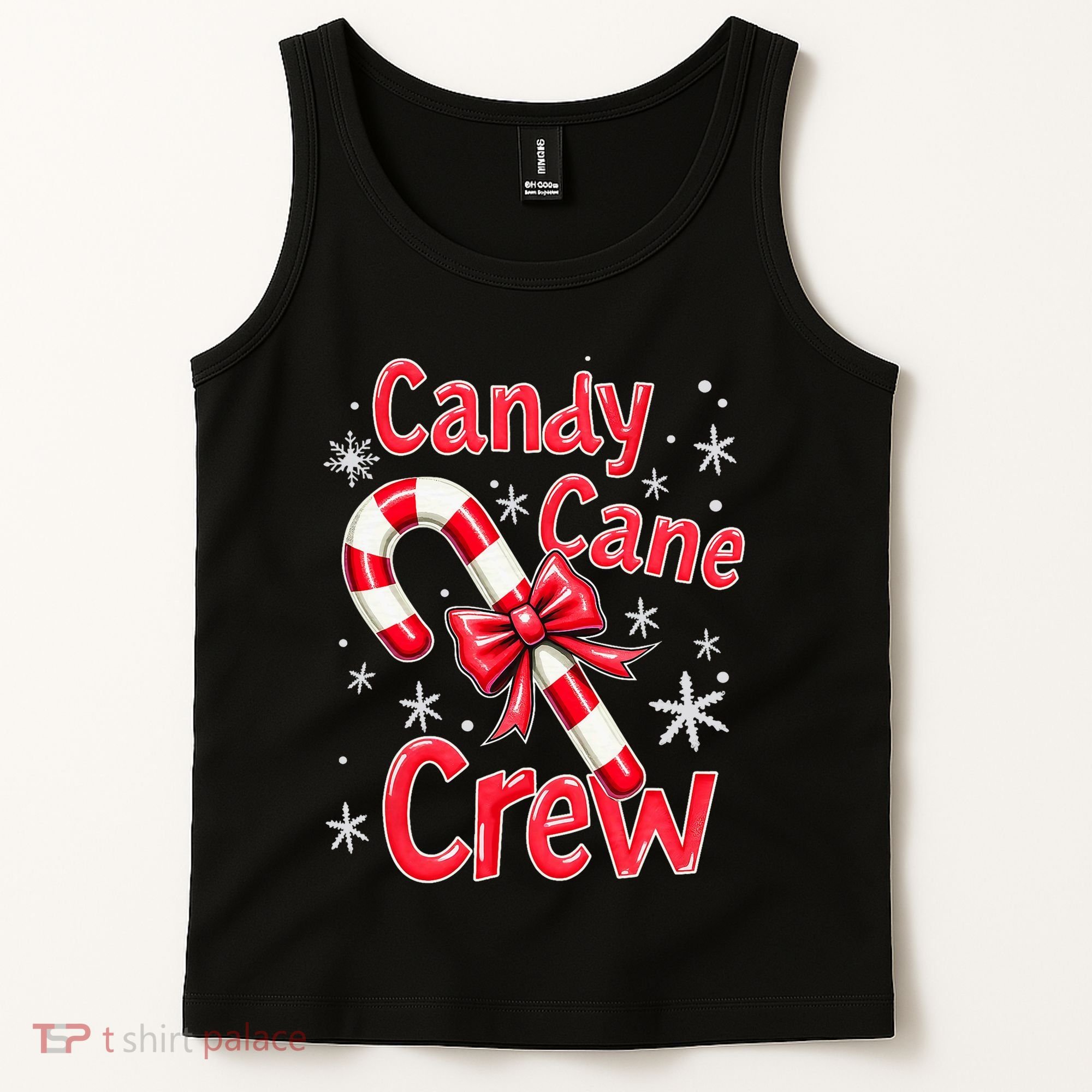 Candy Cane Crew Merry Christmas Xmas Santa Pajamas Holiday Tank Top